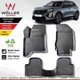 Wöller Peugeot 2008 Paspas Hybrid 2025 Sonrası Uyumlu 3D Havuzlu Paspas - Siyah