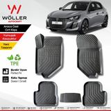 Wöller Peugeot 208 Paspas 2021 Sonrası 3D Havuzlu Wöller Paspas - Siyah