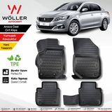Wöller Peugeot 301 Paspas 2012 Sonrası 3D Havuzlu Wöller Paspas - Siyah