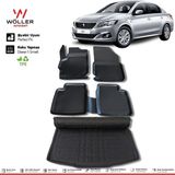 Wöller Peugeot 301 Paspas Bagaj Havuzu 2012 Sonrası 3D Havuzlu Wöller Ultraflex Set - Siyah