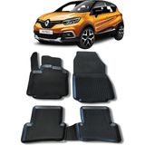 Wöller Renault Captur Paspas 2013 2019 Arası Uyumlu 3D Havuzlu Wöller Paspas - Siyah