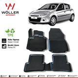 Wöller Renault Clio 3 Paspas 2006 2012 Arası 3D Havuzlu Wöller Paspas - Siyah
