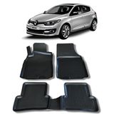 Wöller Renault Megane 3 Paspas 2009 2015 Arası 3D Havuzlu Wöller Paspas - Siyah