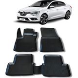 Wöller Renault Megane 4 Paspas Sedan 2016 Sonrası 3D Havuzlu Wöller Paspas - Siyah