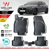 Wöller Seat Leon Paspas Plug In Hybrid 2025 Sonrası Uyumlu 3D Havuzlu Paspas - Siyah