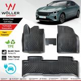 Wöller Togg T10F Paspas 2025 Sonrası Uyumlu 3D Havuzlu Paspas - Siyah