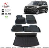 Wöller Toyota Proace City Paspas Bagaj Havuzu Set 2021 Sonrası 3D Havuzlu Wöller - Siyah