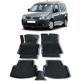 Wöller Volkswagen Caddy Paspas 2003 2010 Arası 3D Havuzlu Wöller Paspas - Siyah
