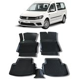 Wöller Volkswagen Caddy Paspas 2010 2015 Arası 3D Havuzlu Wöller Paspas - Siyah