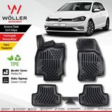 Wöller Volkswagen Golf 7 Paspas 2013 2020 Arası 3D Havuzlu Wöller Paspas - Siyah