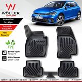 Wöller Volkswagen Polo 3D Havuzlu Paspas Siyah Esnek Yumuşak Kokusuz TPE Kauçuktan Üretilmiştir