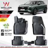 Wöller Yeni Audi Q3 Paspas 2025 Sonrası Uyumlu 3D Havuzlu Paspas - Siyah
