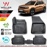 Wöller Yeni Fiat Grande Panda Paspas 2025 Sonrası Uyumlu 3D Havuzlu Paspas - Siyah