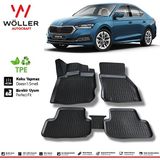 Wöller Yeni Skoda Octavia Paspas 2021 Sonrası 3D Havuzlu Wöller Paspas - Siyah