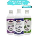 WOLLEX Akıllı Robot Süpürge Deterjanı, Robot süpürge Solisyonu Lavanta, Beyaz Sabun, Çam 500ml x3