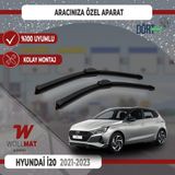 Wollmat Hyundai I20 Silecek 2021 2023 Arası Silecek Takımı Araca Özel
