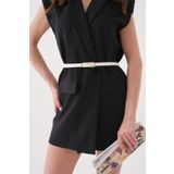 WOMAN VISION Sade Tasarım Oval Tokalı Suni Deri İnce Beyaz Kemer 7400