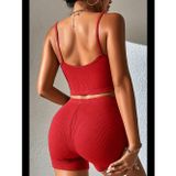 Womanandkids Fantezia Night Kadın Kırmızı Şortlu Kaşkorse Gecelik Takım