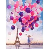 Womb Hobby Eyfel Kulesi ve Balonlar Sayılarla Boyama Seti 40X50 cm (Tuvale Gerili)