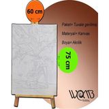 Womb Hobby Kadehler Sayılarla Boyama Seti 60X75 cm (Tuvale Gerili)
