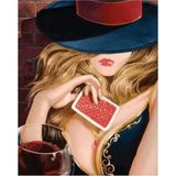 Womb Hobby Poker Face Sayılarla Boyama Seti 40 x 50 cm Tuvale Gerili