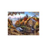 wombhobby Su Değirmeni Sayılarla Boyama Seti(40x50 Cm Tuval Şasesine Gerili)