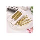 women 's heart GOLD İNCE UZUN PASTA MUMU 6'LI