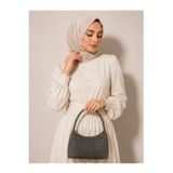 womenacs Platin Renk Taşlı Elde Tutmalı Abiye Clutch Portföy Düğün Nişan Kına Kadın Gece Çantası (askılı)