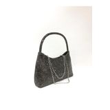 womenacs Platin Renk Taşlı Elde Tutmalı Abiye Clutch Portföy Düğün Nişan Kına Kadın Gece Çantası (askılı)
