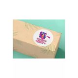 Women's Day Sticker 8 Mart Etiketi Yuvarlak Mat Çıkartma Round Sticker 4 Cm (40 Adet)