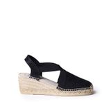 Women's espadrille in cotton fabric - TRITON - Black, 37 EU
