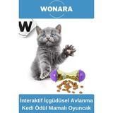 Wonara Dayanıklı Plastik Küçük Boy Saklama Hazneli Içgüdüsel Avlanma Deneyimli Kedi Ödül Mamalı Oyuncak - Çok Renkli
