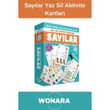 Wonara Deluxe Çocuklar Için Matematik ve Sayılar Odaklı El Göz Koordinasyon Yaz Sil Eğitici Aktivite Seti - Çok Renkli