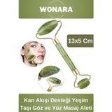 Wonara Deluxe Pürüzsüz Parlak Cilt İçin Elmacık Kemiği Kan Akışı Desteği Yeşim Taşı Göz ve Yüz Masaj Aleti