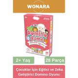 Wonara Eğitici Zeka Geliştirici Aile ile El-Göz Koordinasyonu Desteği Eğlenceli Domino Oyunu Seti - Çok Renkli