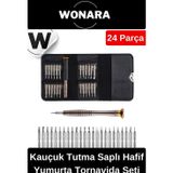Wonara Özel Üretim 112 gr Ağırlığında Hafif Hassas Tamirat Için Mini Çıtçıtlı Cüzdan Tornavida Seti