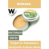 Wonara Özel Üretim Doğal Rahatlatıcı Hediyelik Ev Ofis Yoga Dekoratif Oda Kokusu Teneke Kutuda Kokulu Mum - Açık Turuncu - Anti Tobacco Kokulu