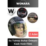 Wonara Özel Üretim Su Tutmaz Buhar Önleyici Yağmur Kaydırıcı Kask Vizör Filmi Bisiklet Motosiklet Uyumlu