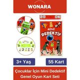 Wonara Özel Zeka Geliştirici Eğitici Ailece Çocuklara Eğlenceli Mini Dedektif Genl Oyun Kart Seti - Çok Renkli