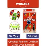 Wonara Özel Zeka Geliştirici Eğitici Ailece Çocuklara Eğlenceli Mini Dedektif Genl Oyun Kart Seti