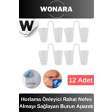 Wonara Premium Horlama Önleyici Rahat Nefes Almayı Sağlayan Uyku Kalitesini Artırıcı Burun Aparatı 12 Adet