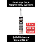 Wonara #şeffafsilikon Şeffaf Universal Silikon 280 gr Genel Amaçlı Sızdırmazlık Kartuş Mastik Banyo Lavabo Cam Pencere Derz Dolgu Yalıtım Esnek Güçlü Yapışkan Seramik Alüminyum Iç Dış Mekan Ev Tamiri Tüp - Çok Renkli