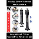Wonara #SilikonKazıyıcı Banyo Mutfak Silikon Kazıyıcı Derz Temizleme Seti Çok Fonksiyonlu Fayans Köşe Kenar