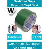 Wonara Sızdırmaz Suya Dayanıklı Yeşil Renk Çok Amaçlı Tamir ve Izolasyon Bandı 10M 3 Adet
