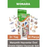 Wonara Zeka ve Motor Becerileri Geliştiren Manyetik Hayvanlar 30 Parça Özel Üretim Eğitici Oyuncak Seti
