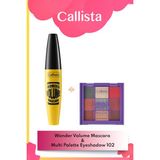 Wonder Volume Maskara Siyah & Multi Palette Eyeshadow Göz Farı Paleti 102 Makyaj Seti