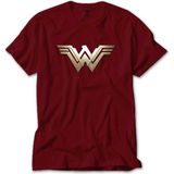 Wonder Woman Metal Logo Kırmızı Tişört - 2XL