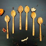 Wonder Woodies Doğal Ahşap 6 Parça Mama Kaşığı Zeytin Ağacı El Yapımı