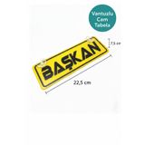 wonderlike Başkan Dekor plaka- Sarı Renk Araç İçi