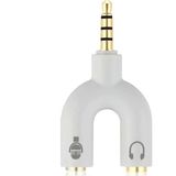 Wonderlust Stereo 3.5mm Aux Cep Telefonu Kulaklık ve Mikrofon Ayırıcı - Beyaz
